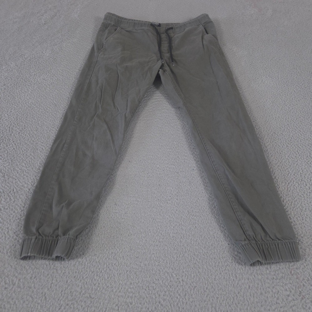 Denizen Pants Mens M Olive Green Jogger Elastic Waist Tapered Leg Cotton Stretch